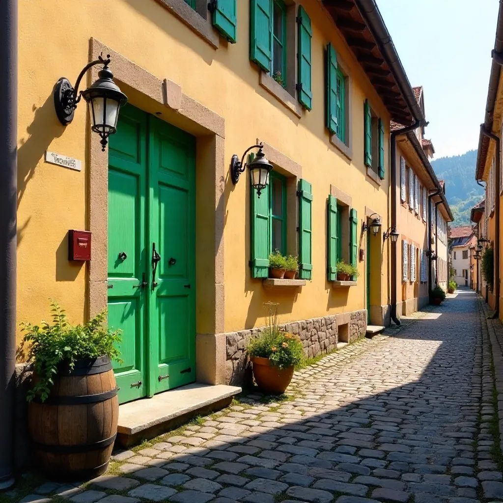 Bright Facade with Green Doors in Bernkastel-Kues