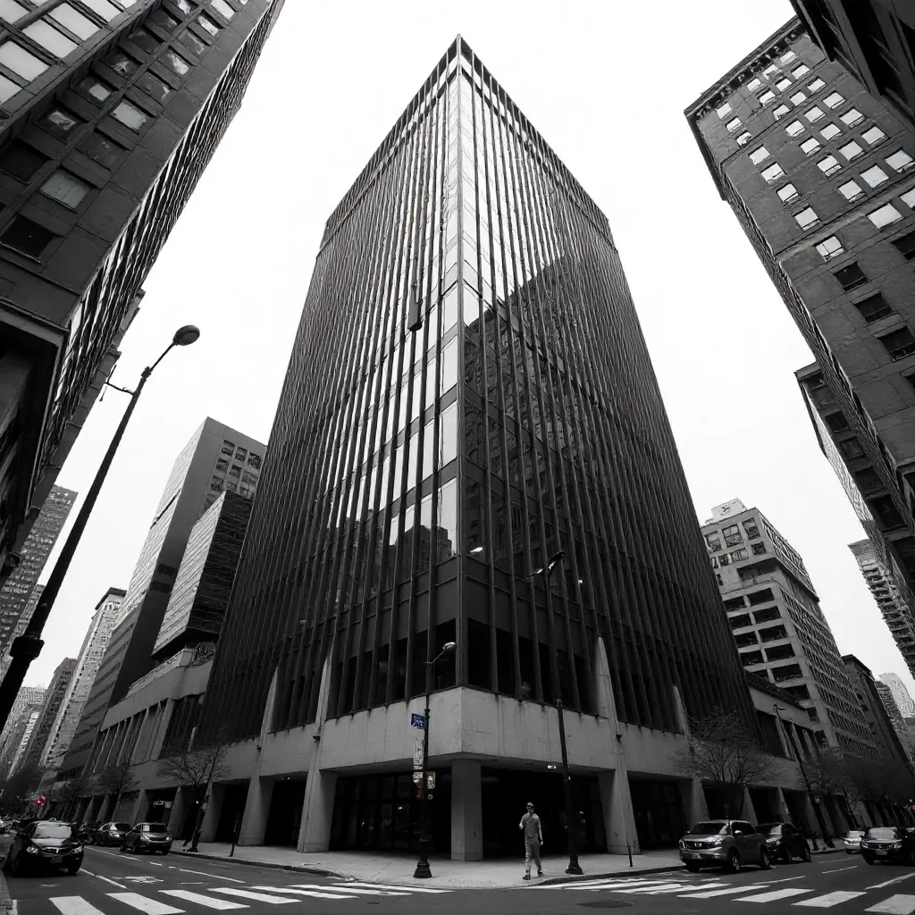 Urban Monochrome: Modern Office Exterior