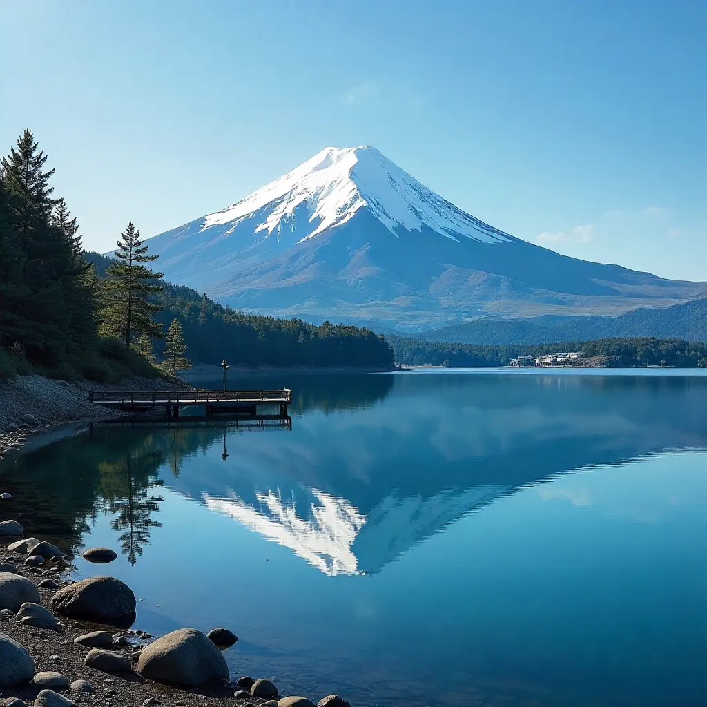 Mirror-Image Mount Fuji over a Tranquil Lake