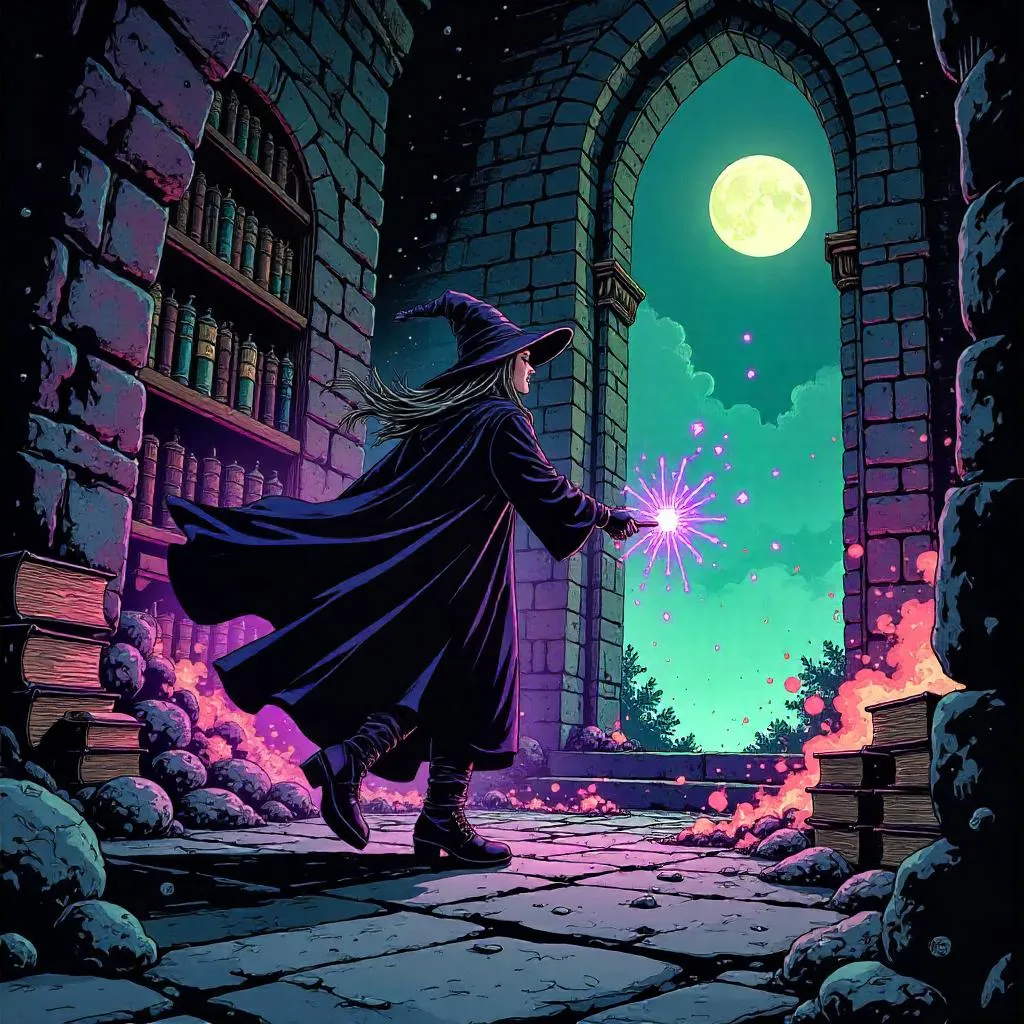 Witch in the Wizard Tower: Comic Book Splash