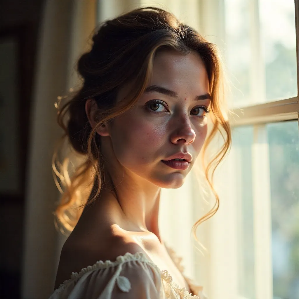 Dreamy Soft-Focus Portrait of Mystery