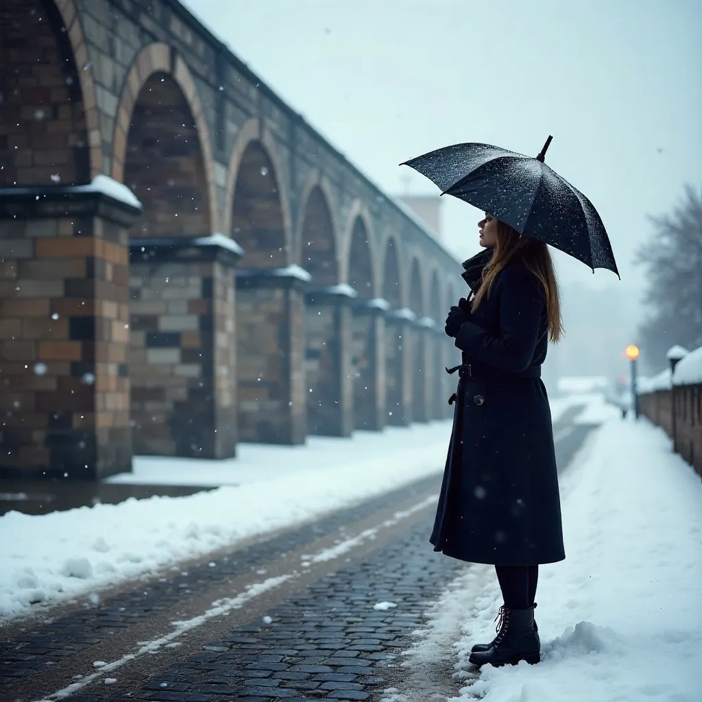 Winter Serenity by Segovia Aqueduct
