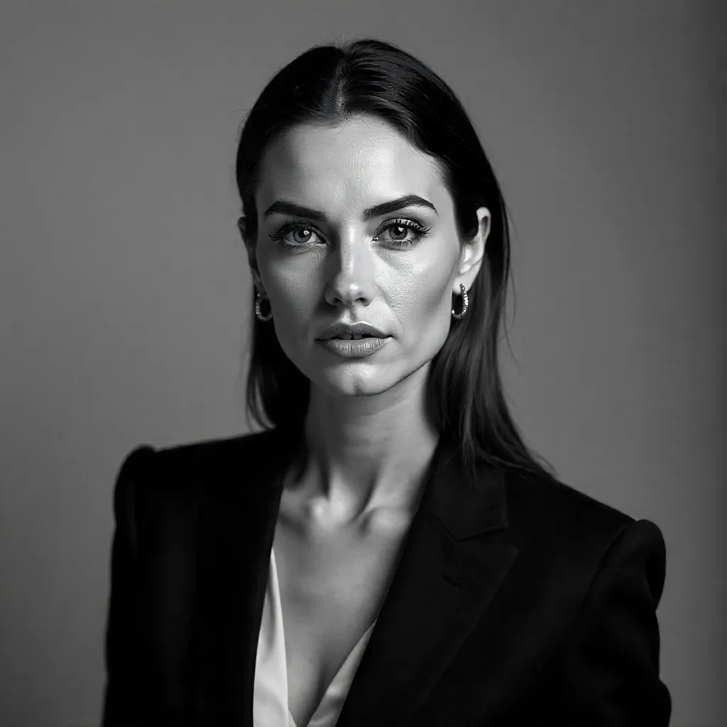 Confident Elegance in Black and White
