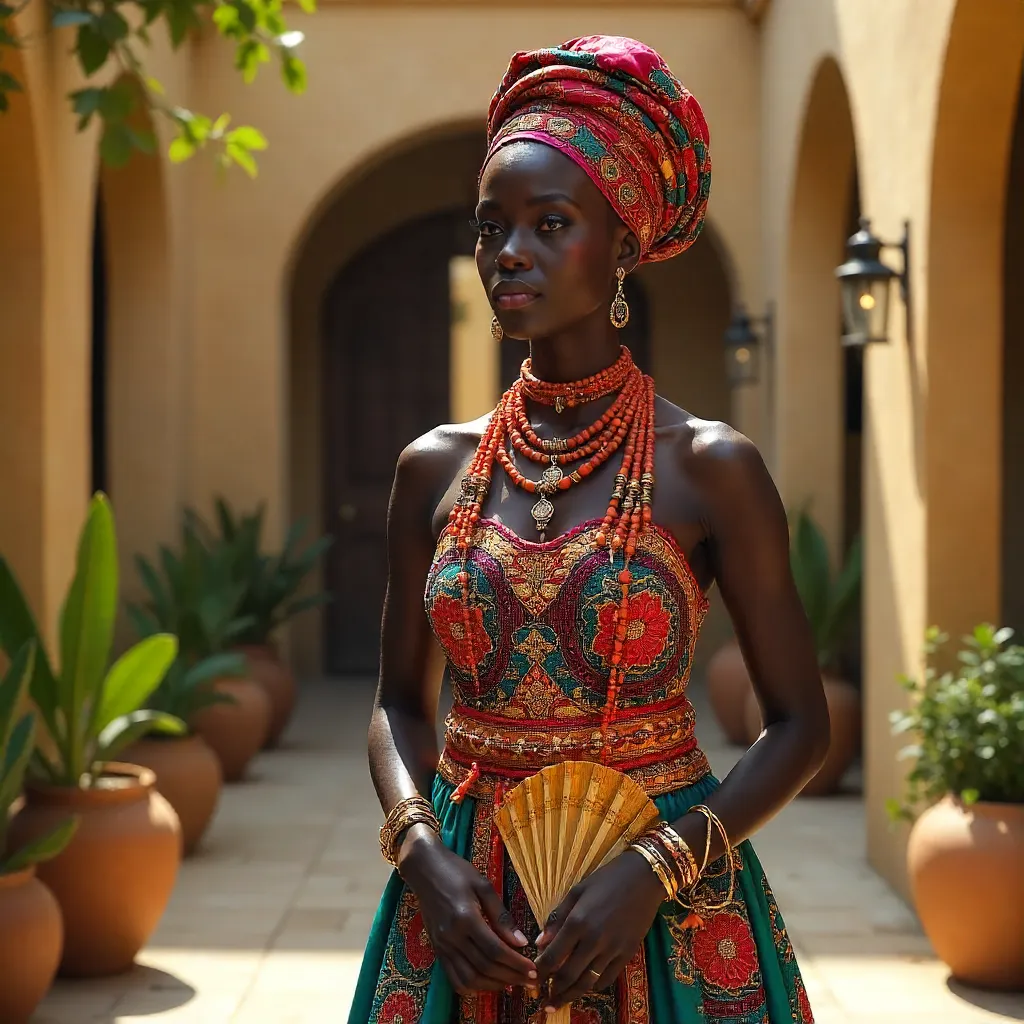 Vibrant Kanuri Bride in Nigeria's Cultural Heritage