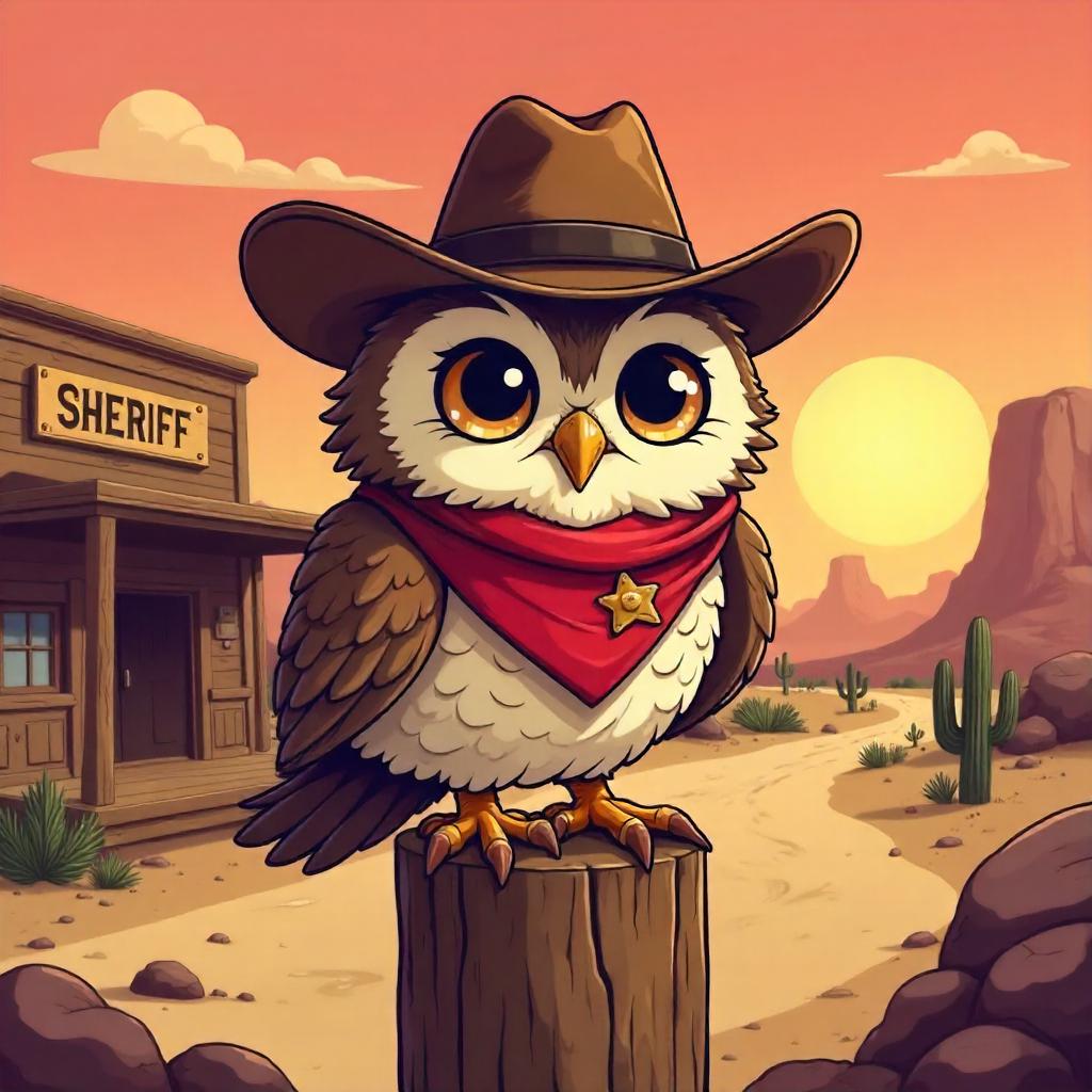 Owl Outlaw of the Wild West