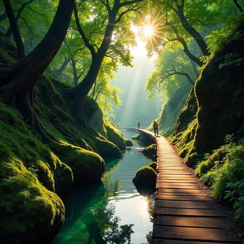 Enchanted Madeira Levada Through Lush Laurisilva Forest