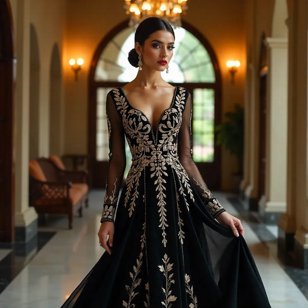 Lahore Chic: Black Embroidered Elegance