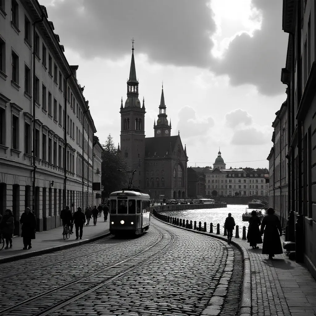 Monochrome Stockholm: Iconic Architecture and City Life