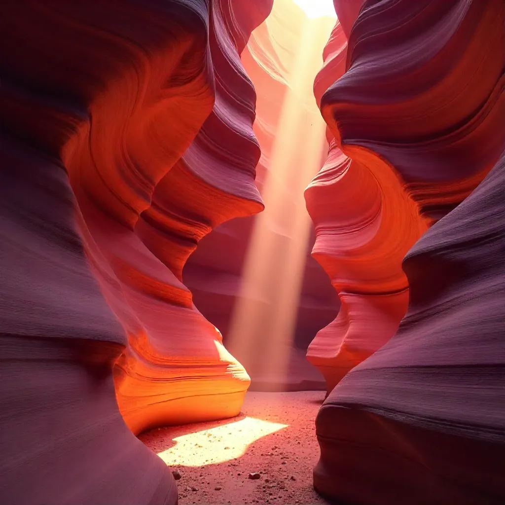 Antelope Canyon Light: Smooth Sandstone Waves