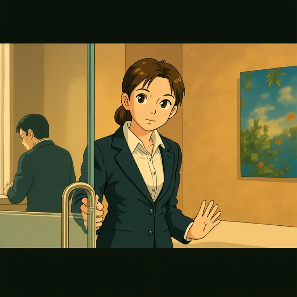Anna Kendrick in Up in the Air (2009) - Anime style