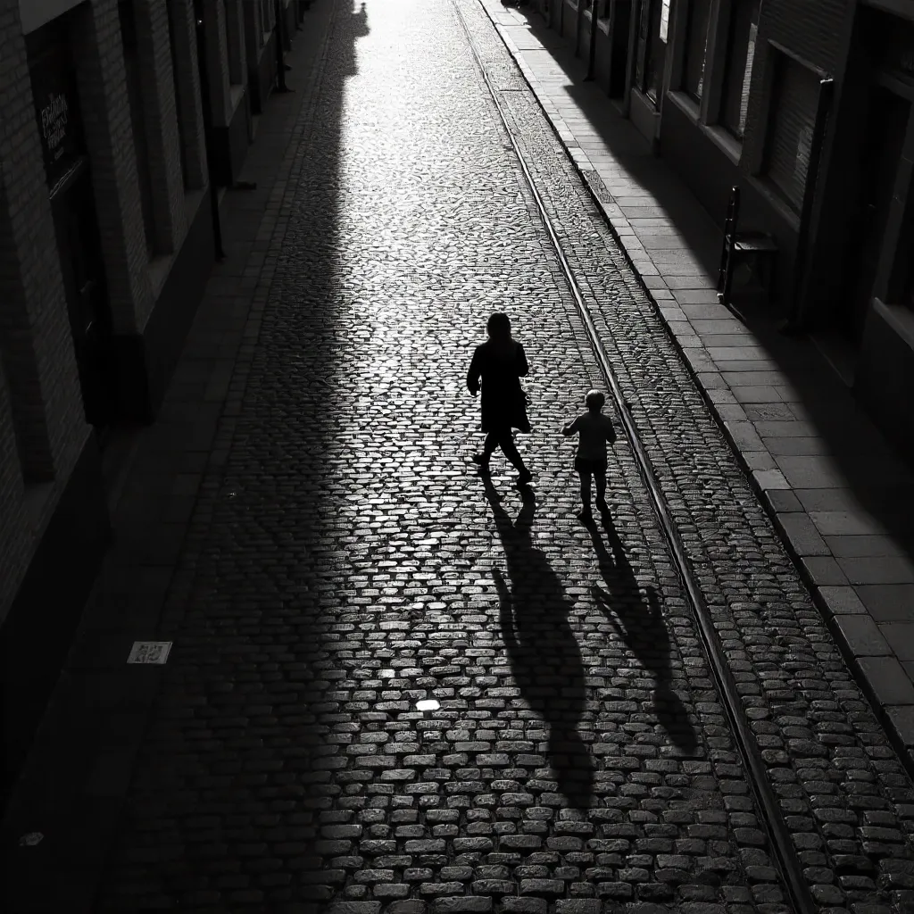 Long Shadow over Antwerp Cobblestones