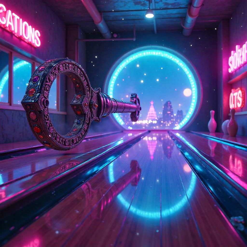 Dimensional Key in a Neon Bowling Alley