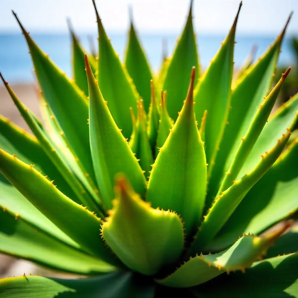 Close-Up Yucca Leaves: Geometric Beauty in Alicante