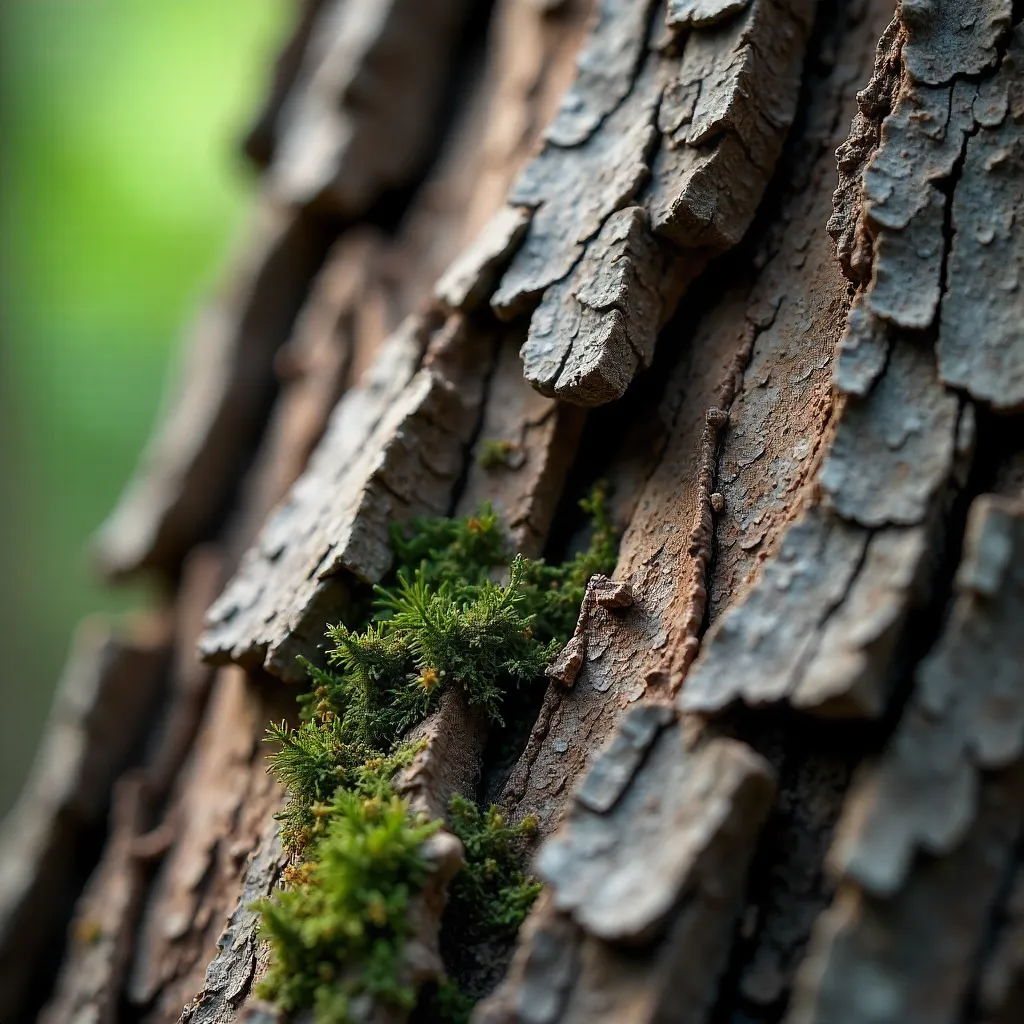 Macro Close-Up: Rugged Tree Bark Texture