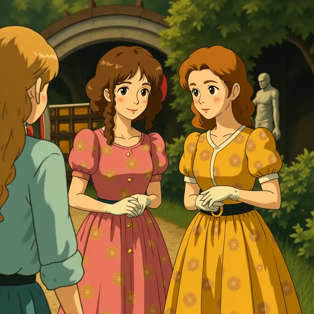 Holliday Grainger, Sophie McShera, and Lily James in Cinderella (2015) - Anime style