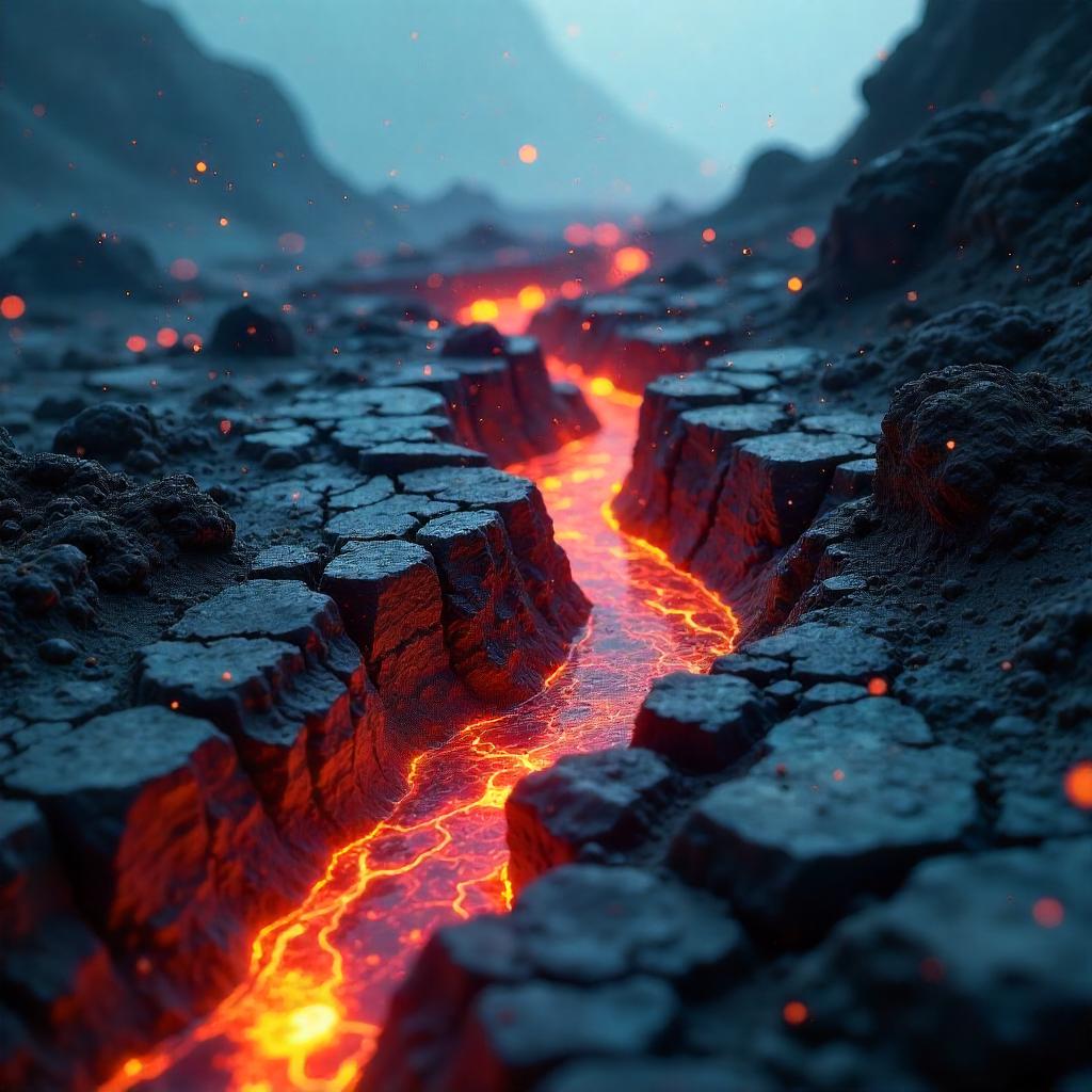 Quaking Volcanic Bedrock: Digital Rift Art