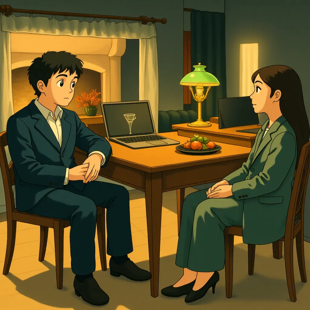 Ian McShane and Ana de Armas in Ballerina (2025) - Ghibli style