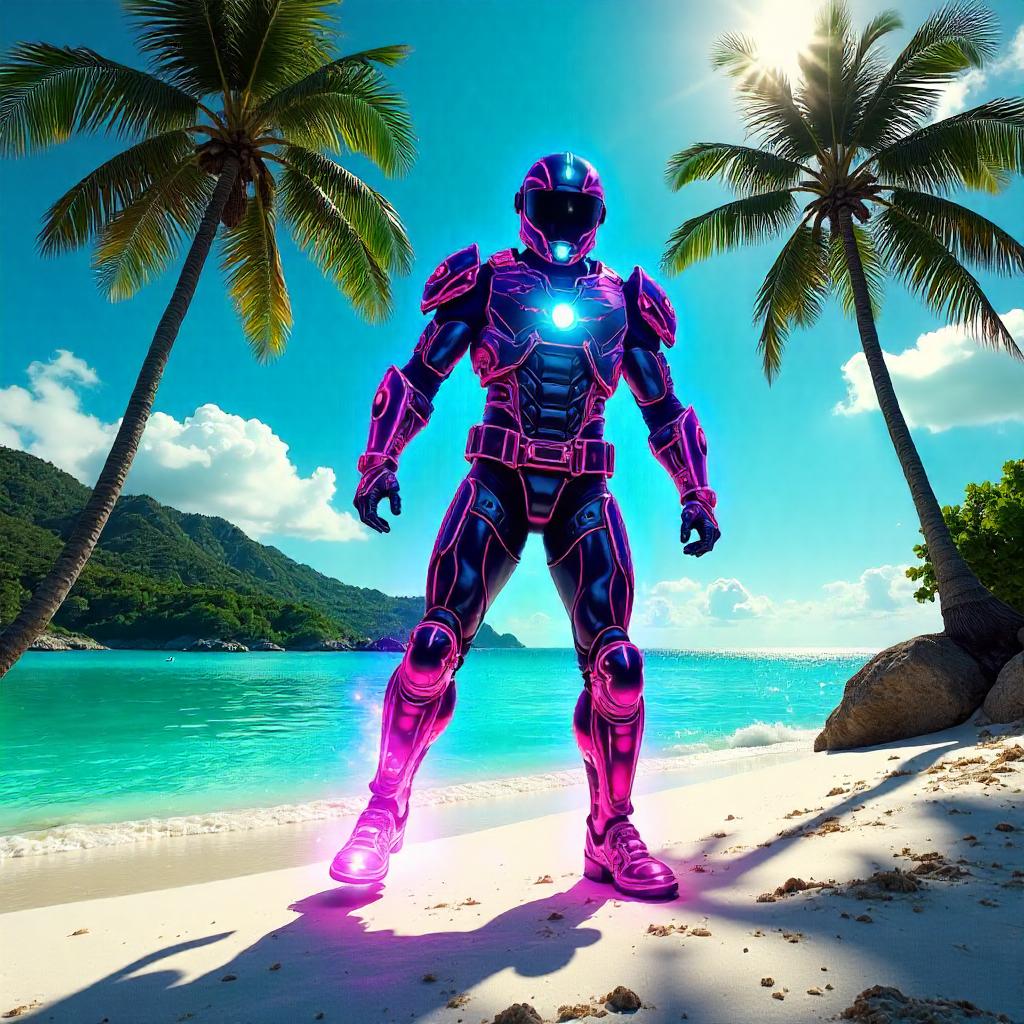 Holographic Hero on a Tropical Island
