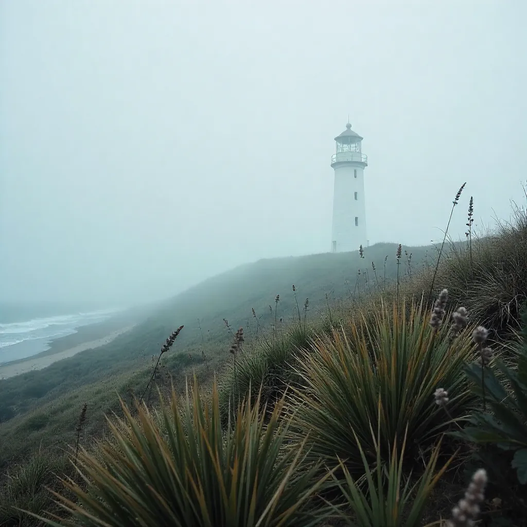 Vertical Mist: Barra Lighthouse in Aveiro