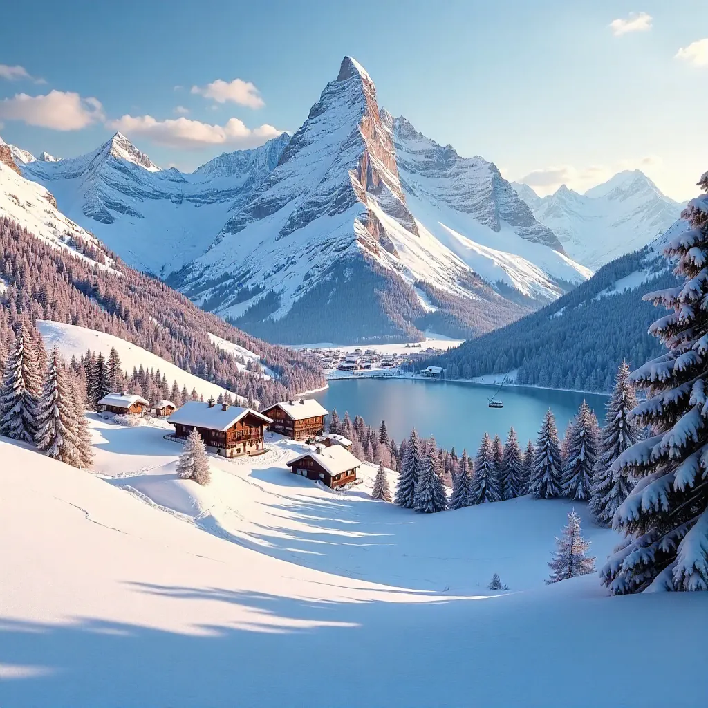 Snowbound Grindelwald: Swiss Alps Landscape