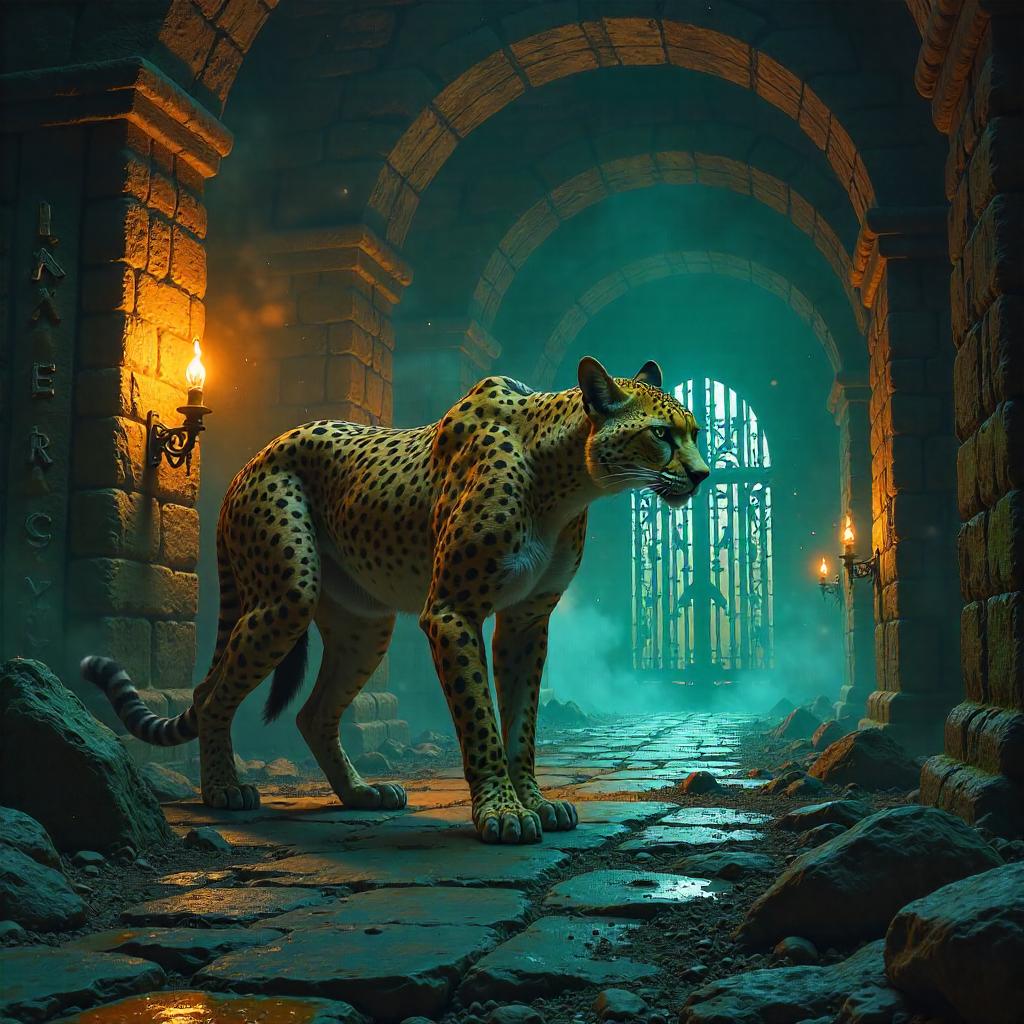 Cheetah in a Damp Dungeon — Concept Art