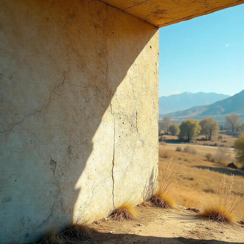 Abstract Shadows on a Textured Talgar Wall