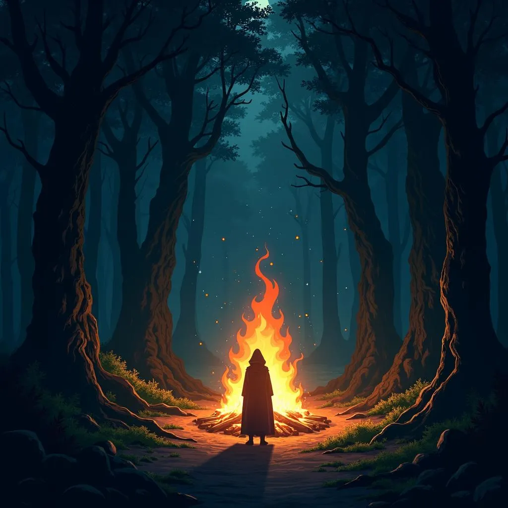 Emberlit Night in the Dark Forest (Anime)