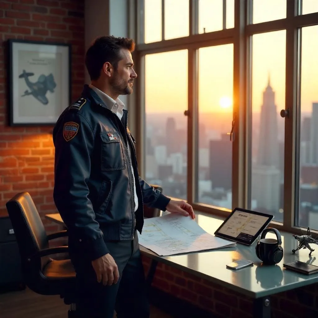 Pilot in a Modern Loft — 3D Render