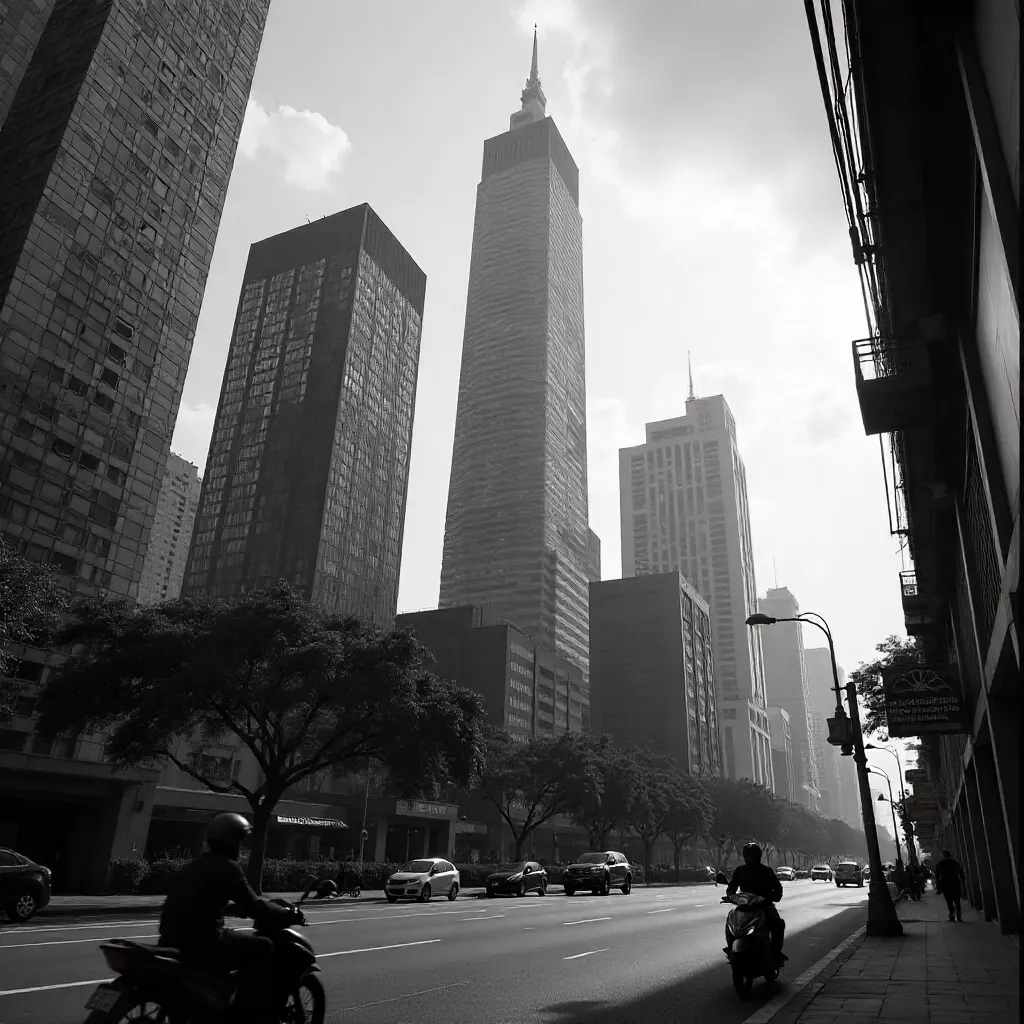 Monochrome Modernity: Saigon's Skyscrapers
