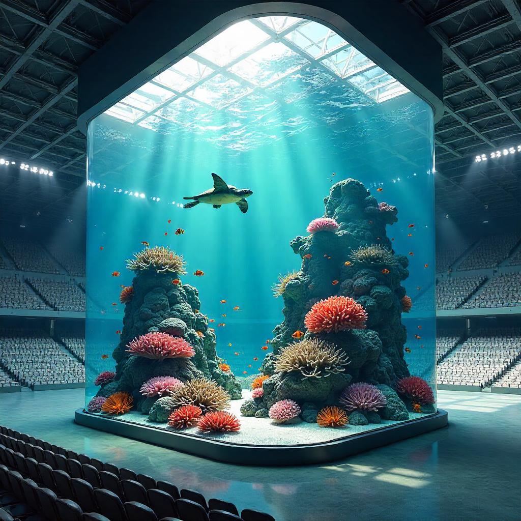 Coral Reef Arena: 3D Stadium Display