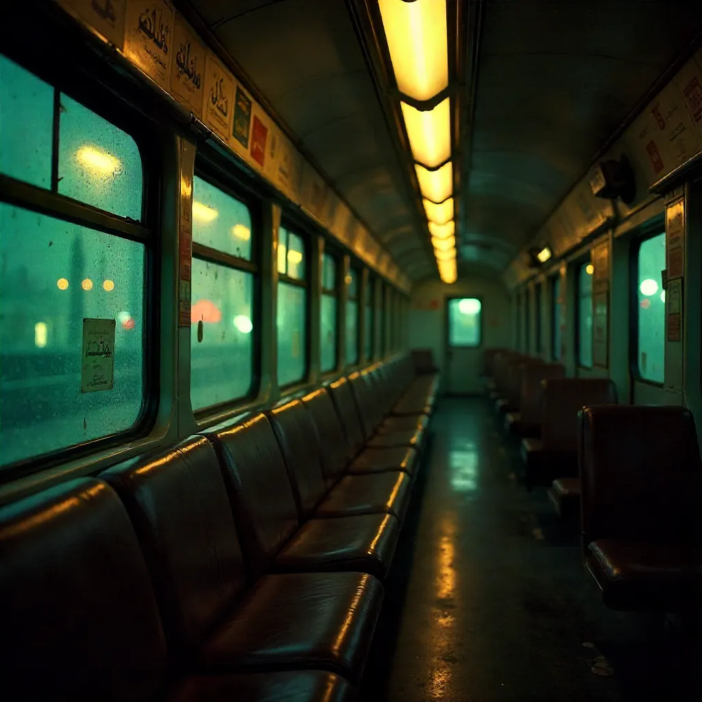 Moody Vintage Night Train in Tehran