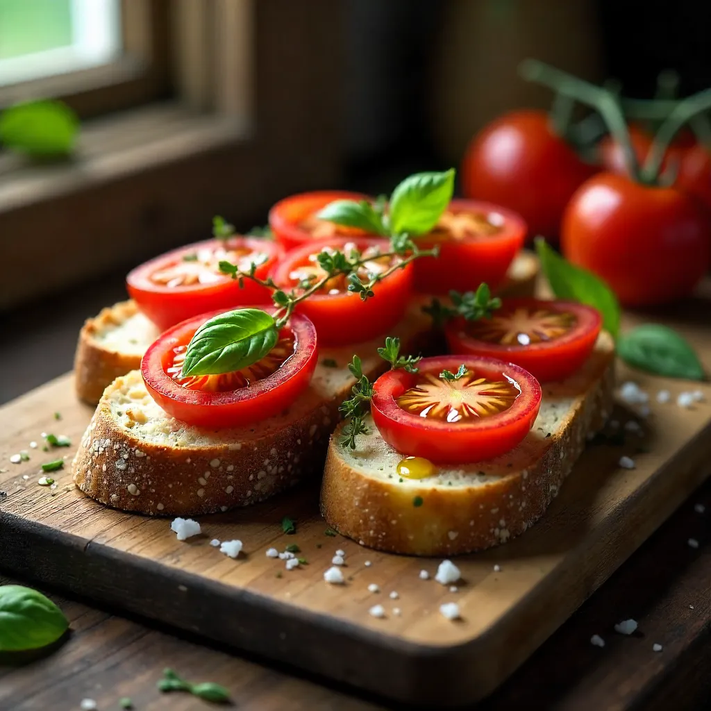 Rustic Multi-Grain Bread with Cherry Tomatoes