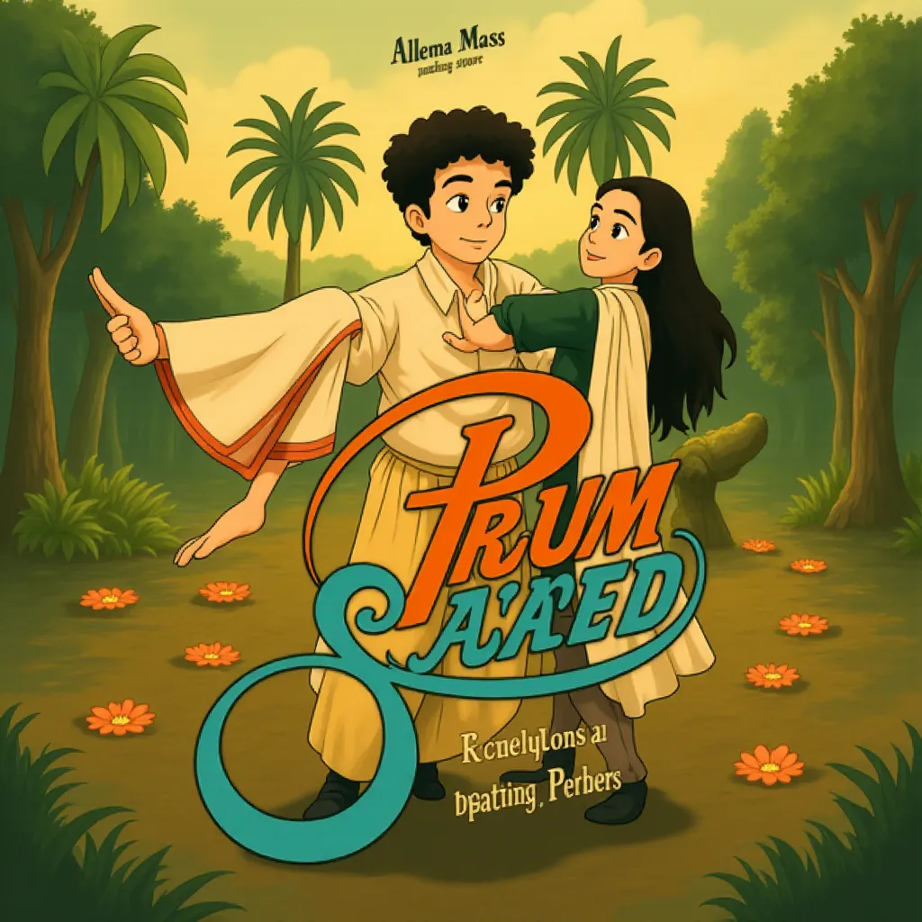 Sidharth Malhotra and Janhvi Kapoor in Param Sundari (2025) - Ghibli style