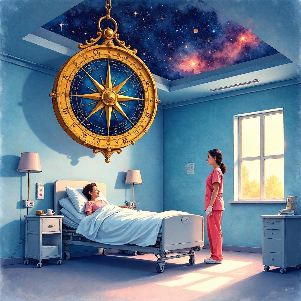 Celestial Compass Over a Healing Hospital Bed