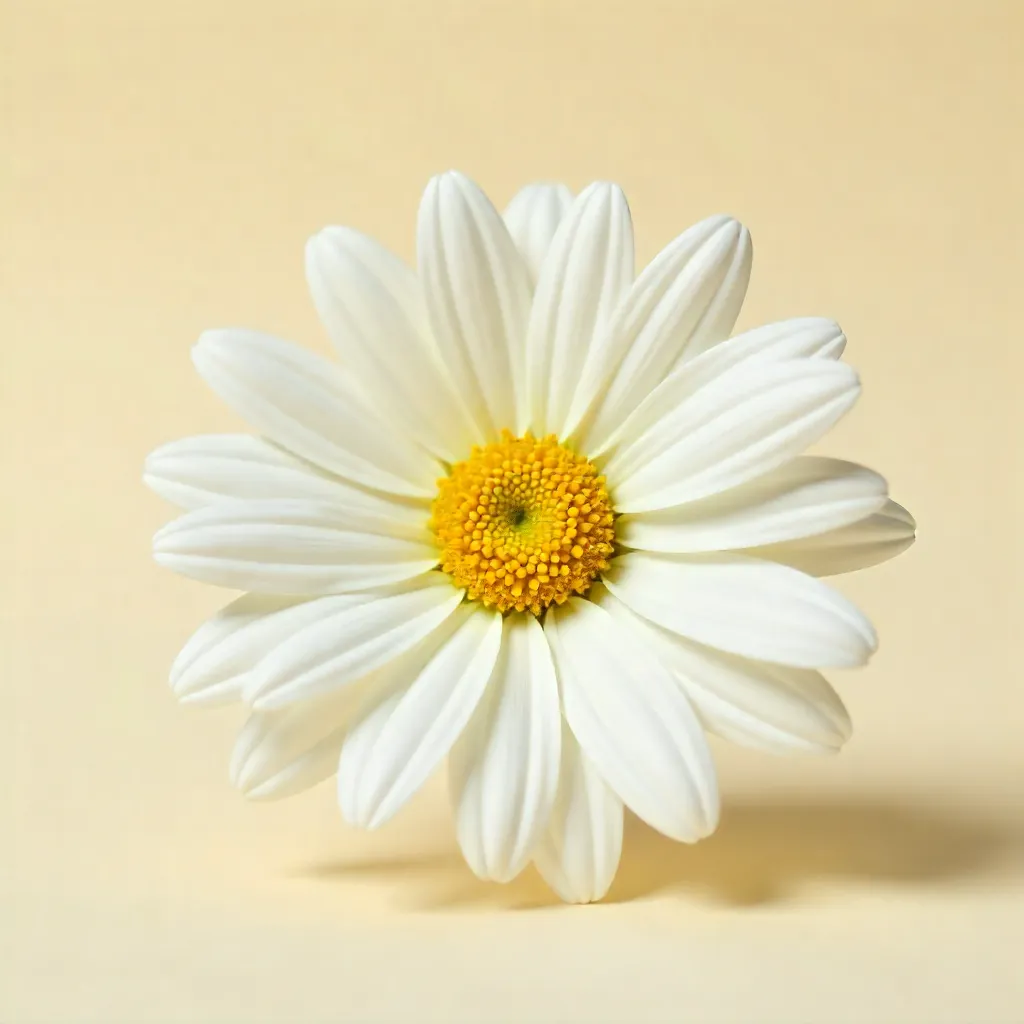 Delicate White Gerbera on a Minimalist Soft Background