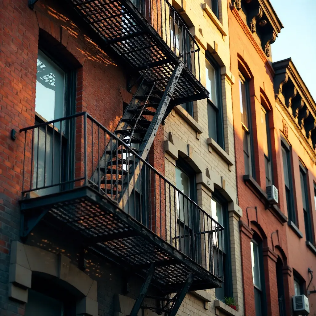Close-Up NYC Fire Escapes on Iconic Facades