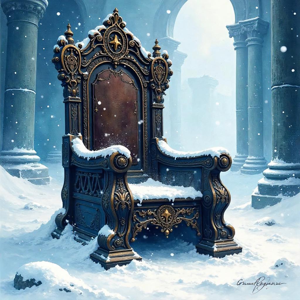 Watercolor Throne in a Blizzard