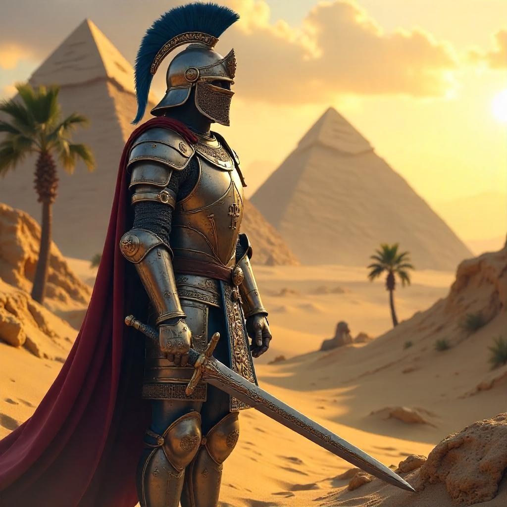 Egyptian Knight: Photorealistic 3D Render