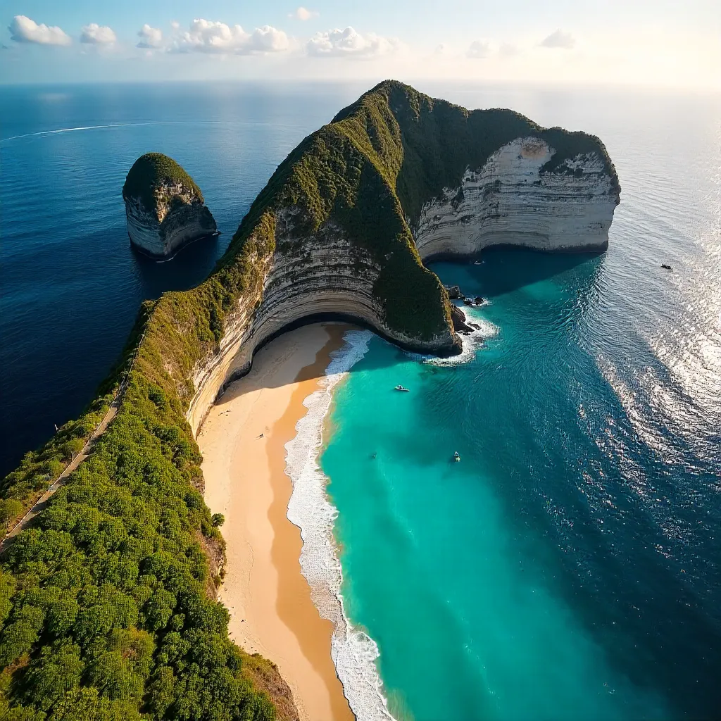 Aerial View of Kelingking Beach, Bali