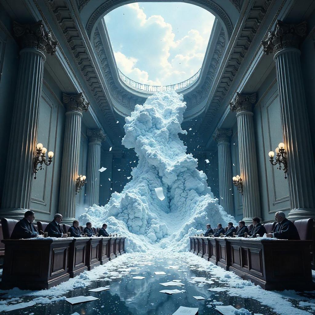 Avalanche in the Courthouse: Concept Art Scene