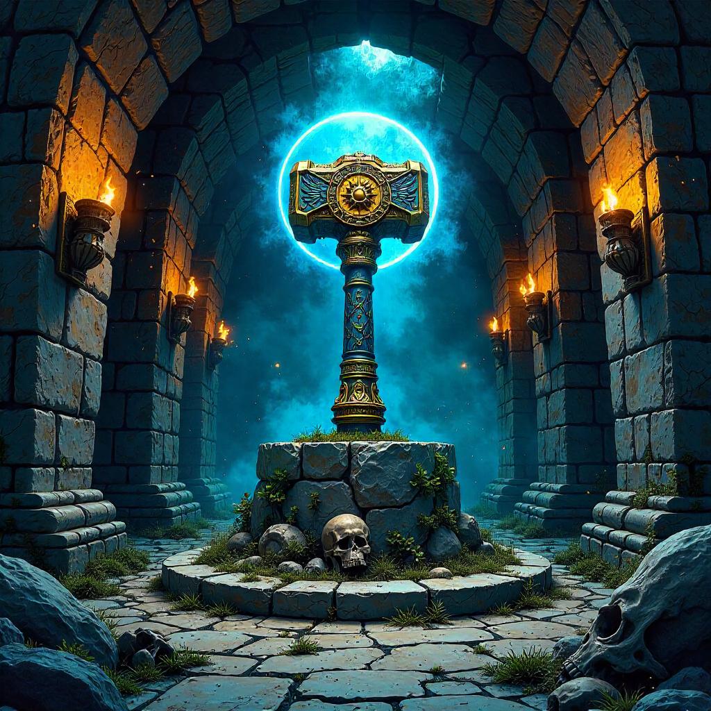 Divine Hammer in a Crypt: Comic Splash