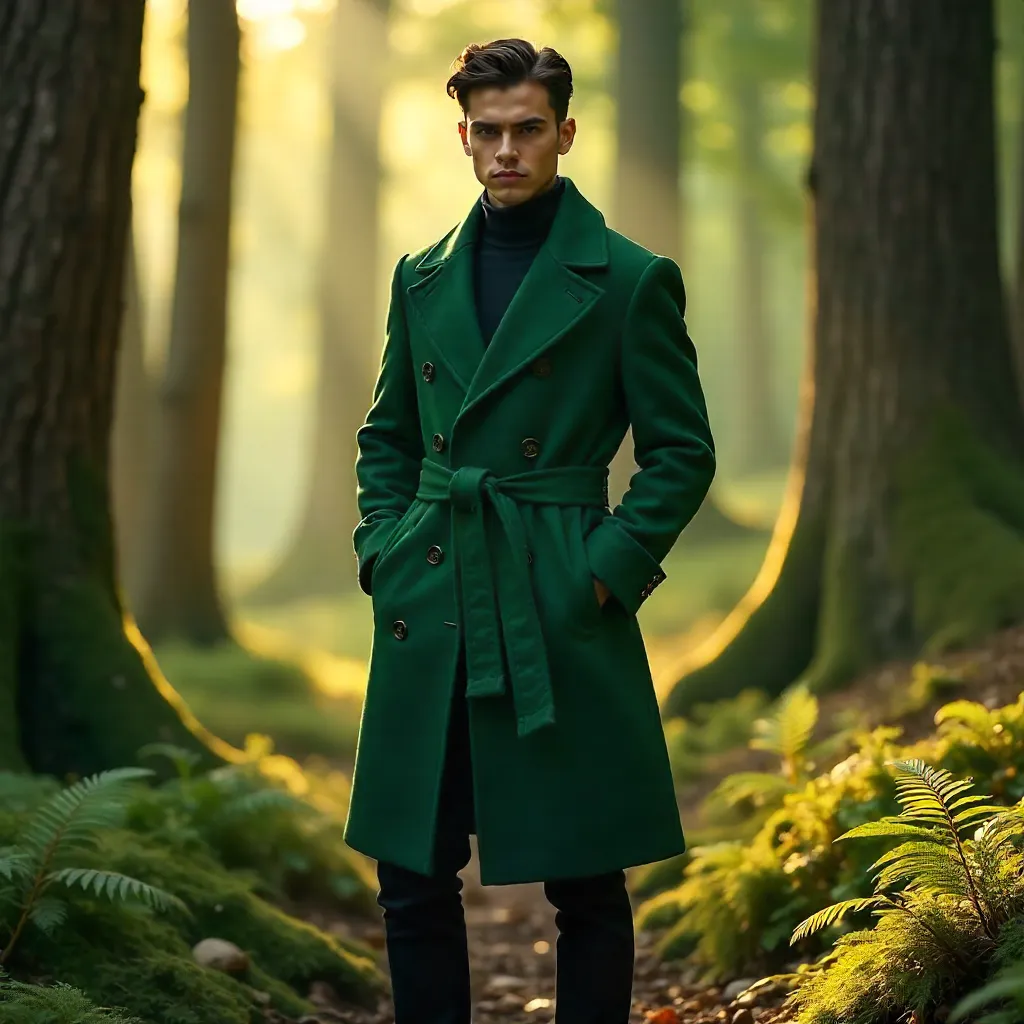 Elegant Forest Portrait of a Fashionable Man