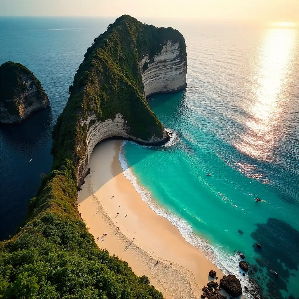 Aerial Dream: Secluded Bali Beach with Turquoise Waters