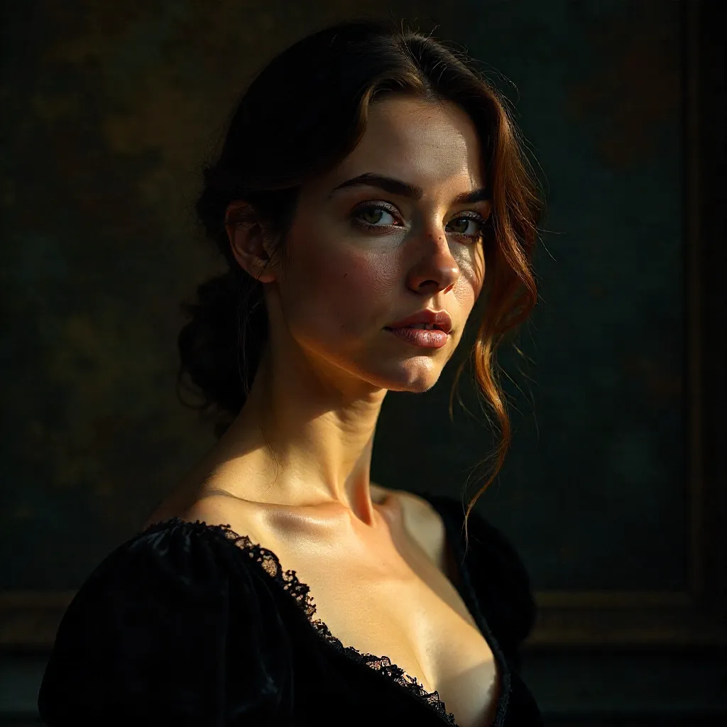 Moody Soft-Shadow Portrait of a Woman