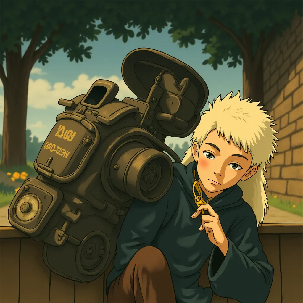 Sharlto Copley and Yo-Landi Visser in Chappie (2015) - Anime style