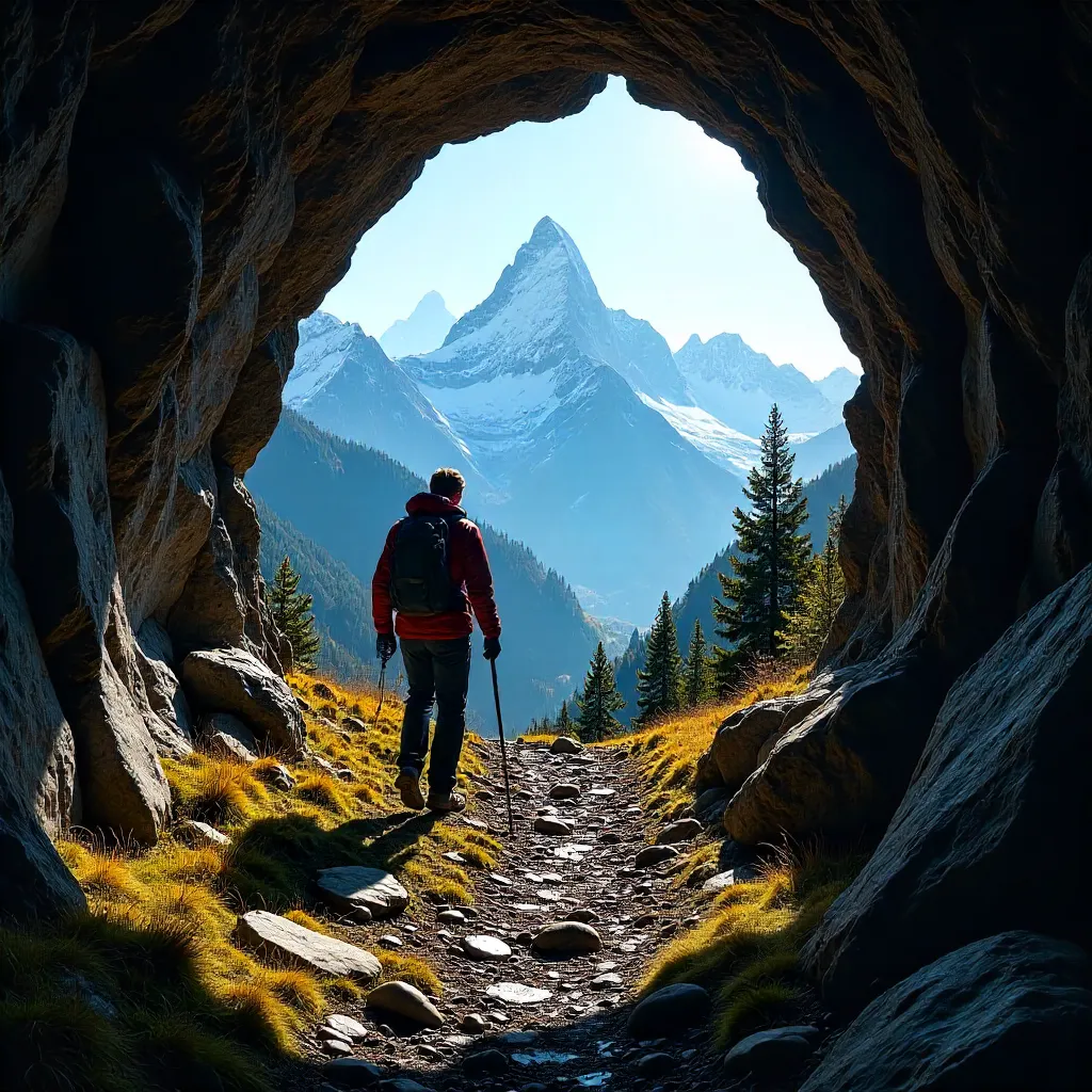 Through the Tunnel to Snowcapped Peaks