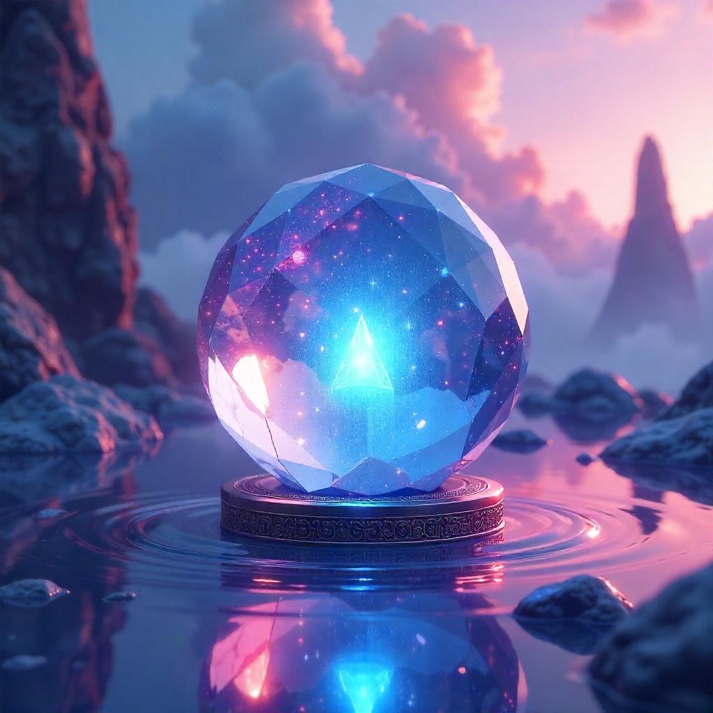 Dreamworld Soul Gem: A Luminous 3D Render