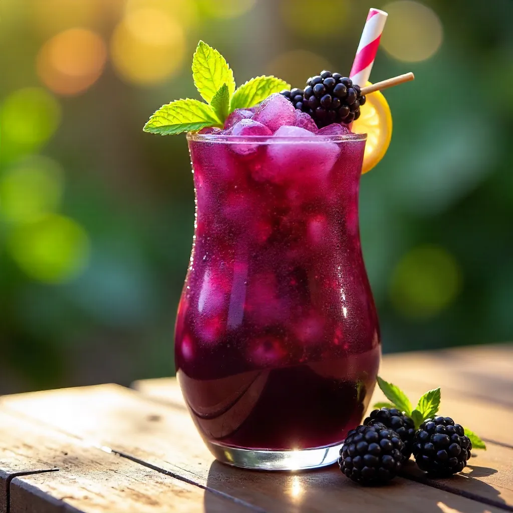 Frosty Blackberry Mint Summer Cooler