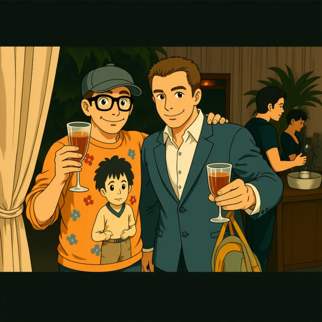 Spike Lee and Jordan Peele in BlacKkKlansman (2018) - Anime style