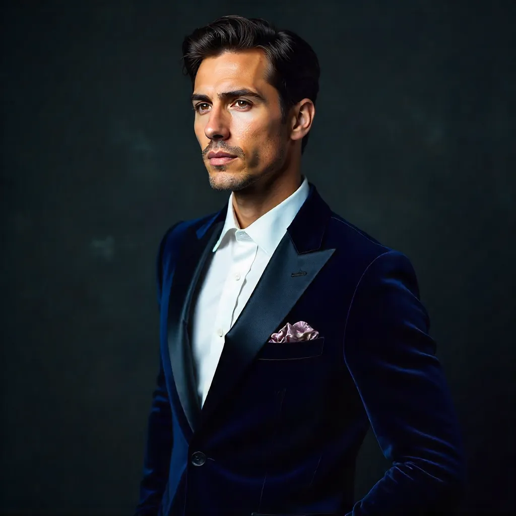 Velvet Couture: Cinematic Portrait of Sophistication